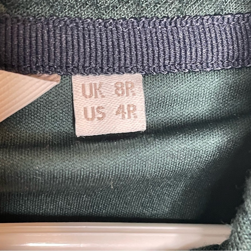Boden Andrea Jacquard Shift Dress Honeycomb Textured Knit in Forest Green 4R - Picture 10 of 12